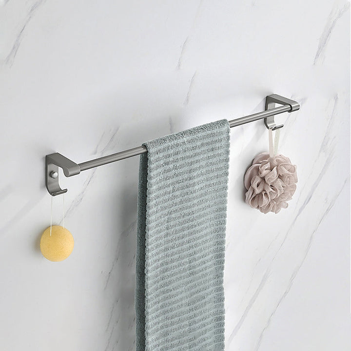 Lisslune | Modern Chrome Bathroom Accessories Set Aluminum Bathroom Fixtures Set