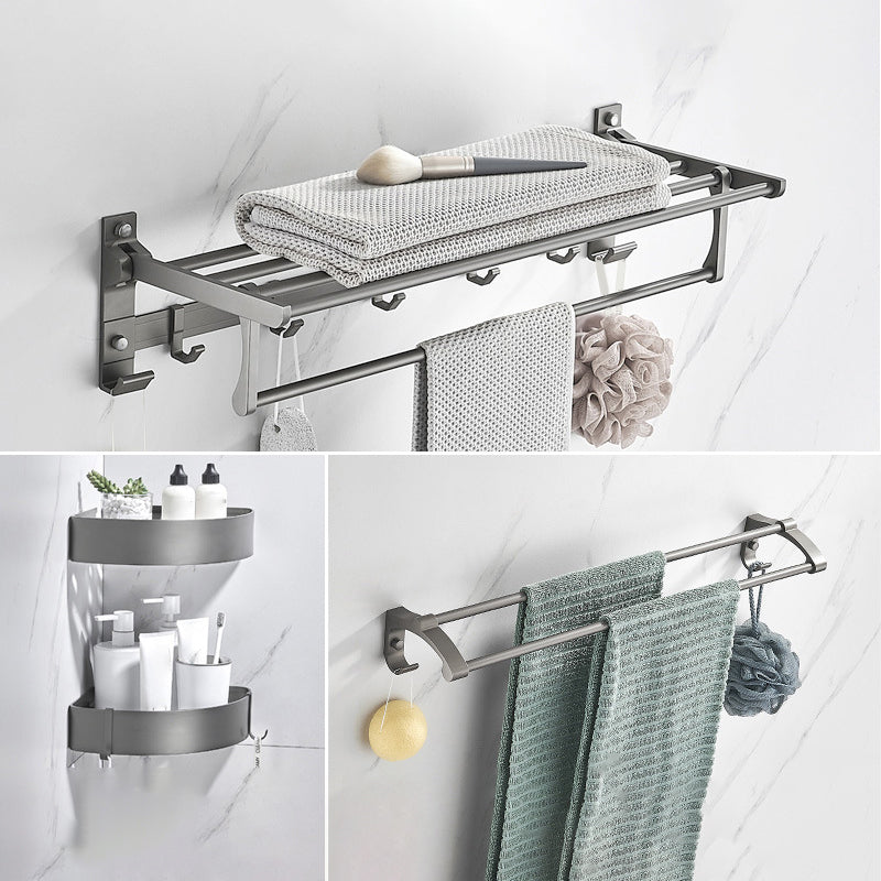 Lisslune | Modern Chrome Bathroom Accessories Set Aluminum Bathroom Fittings Set