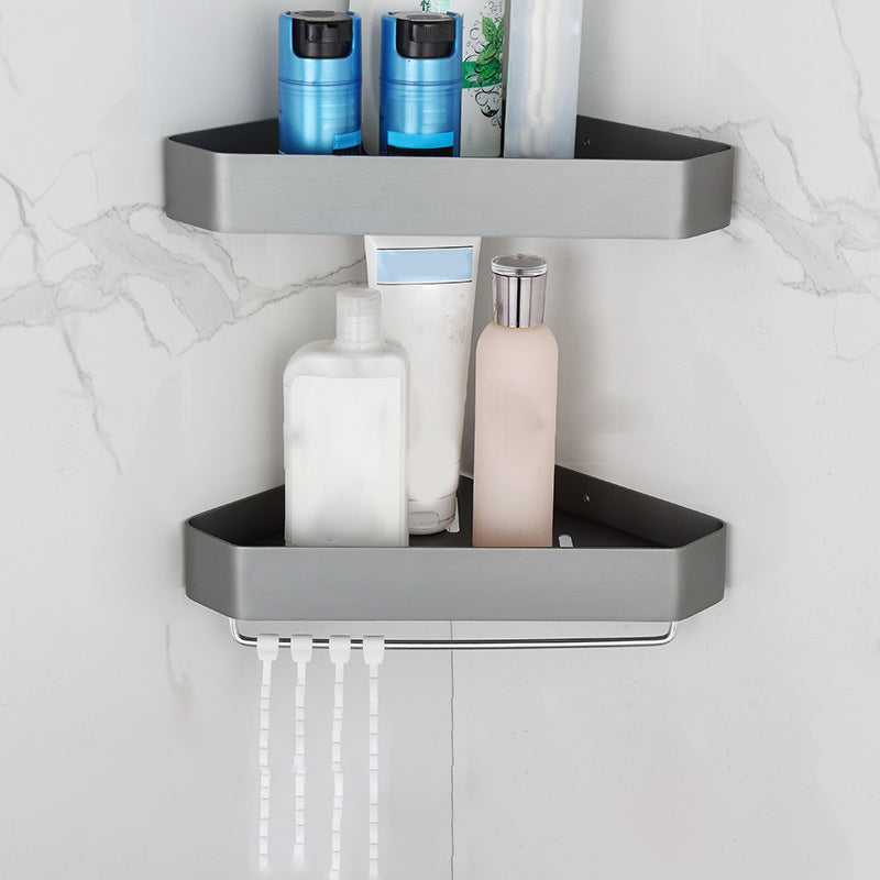 Lisslune | Modern Chrome Bathroom Accessories Set Aluminum Bathroom Fixtures Set