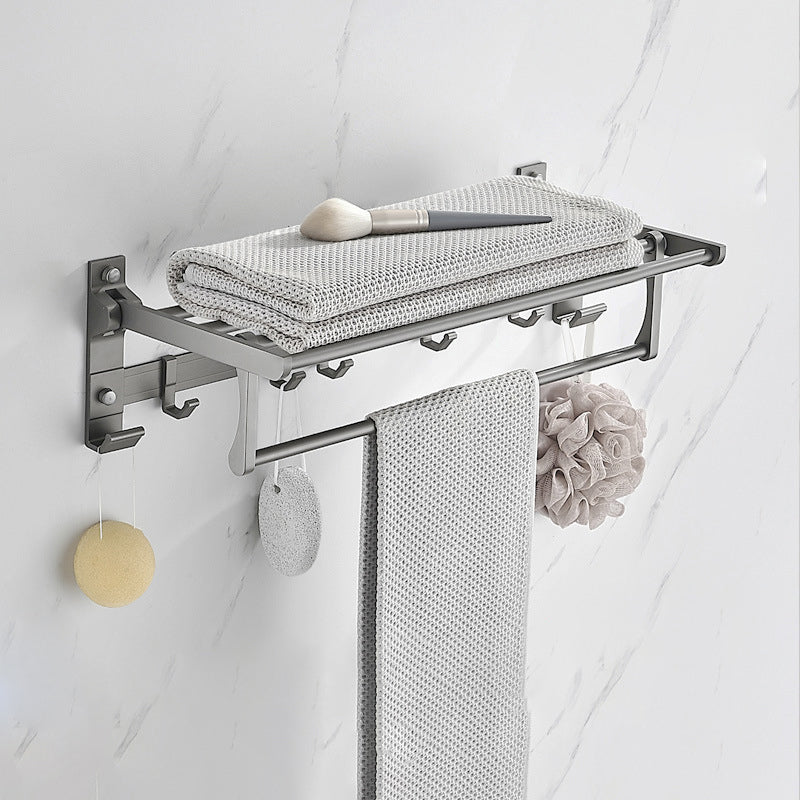 Lisslune | Modern Chrome Bathroom Accessories Set Aluminum Bathroom Fittings Set