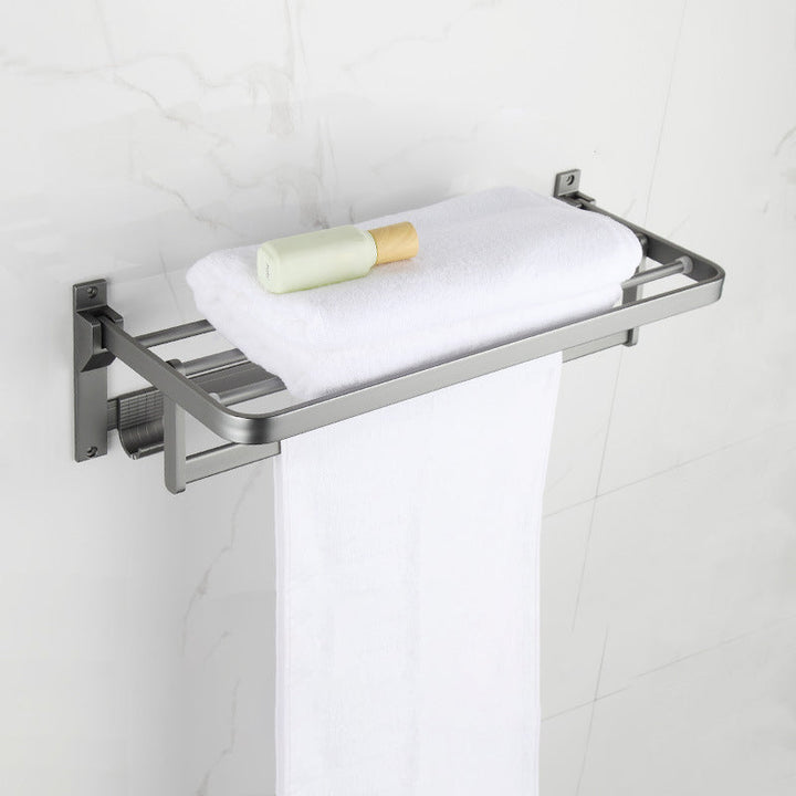 Lisslune | Modern Chrome Bathroom Accessories Set Aluminum Bathroom Fittings Set