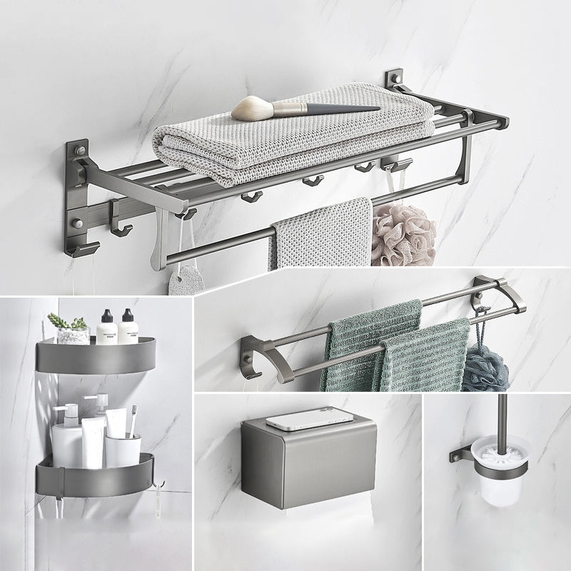 Lisslune | Modern Chrome Bathroom Accessories Set Aluminum Bathroom Fittings Set