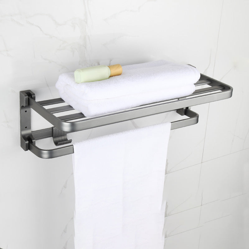 Lisslune | Modern Chrome Bathroom Accessories Set Aluminum Bathroom Fittings Set