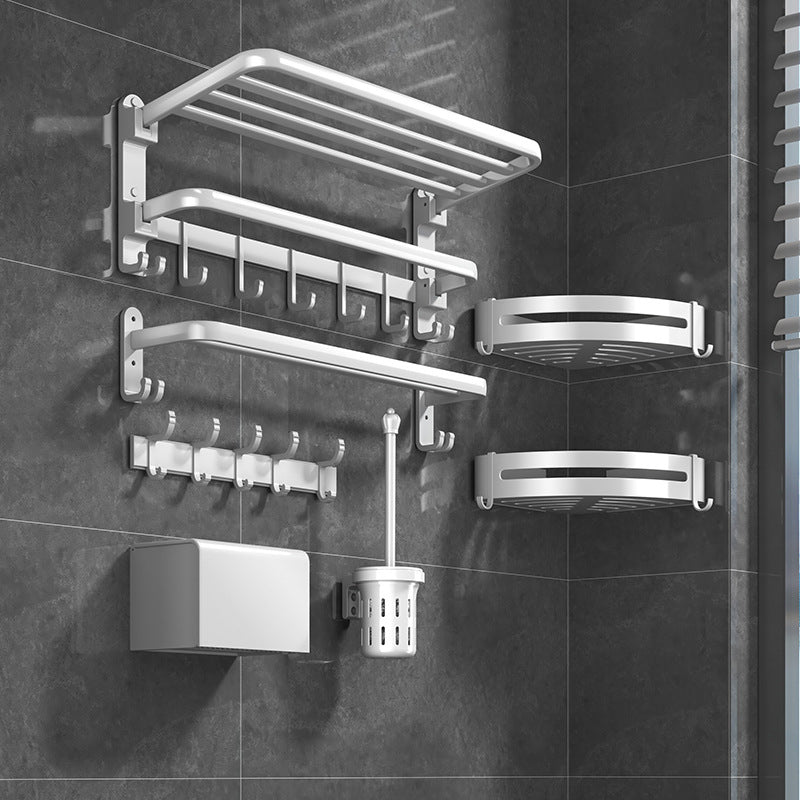 Lisslune | Modern white bathroom accessories as a single piece or in a set made of metal