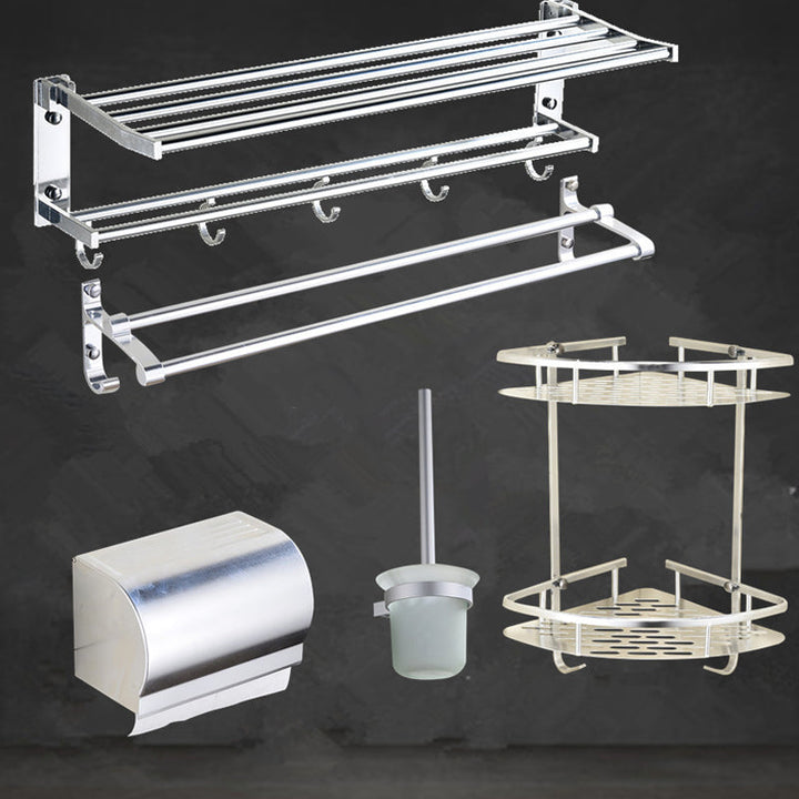 Lisslune | Modern Stainless Steel Paper Holder Bathroom Shelf Bathroom Accessories Set