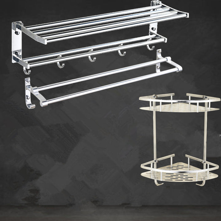 Lisslune | Modern Stainless Steel Paper Holder Bathroom Shelf Bathroom Accessories Set