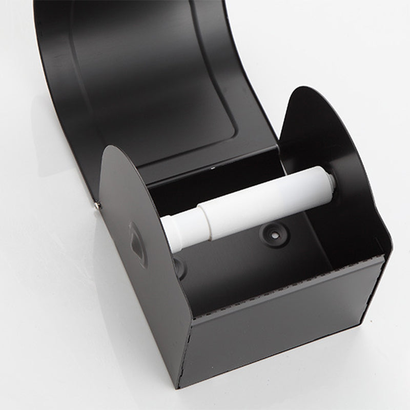 Lisslune | Modern Matt Black Bathroom Shelf Paper Holder Bathroom Accessory Set