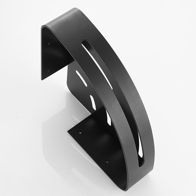 Lisslune | Modern Matt Black Bathroom Shelf Paper Holder Bathroom Accessory Set