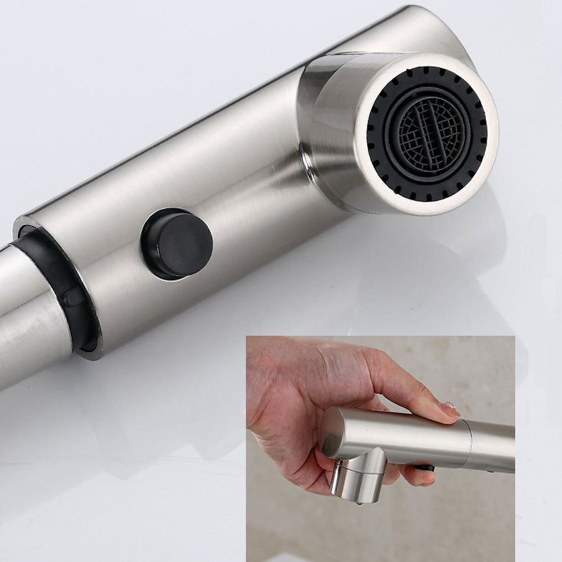 Lisslune | Contemporary Vessel Faucet Pull-Out Faucet with Single Lever Handle