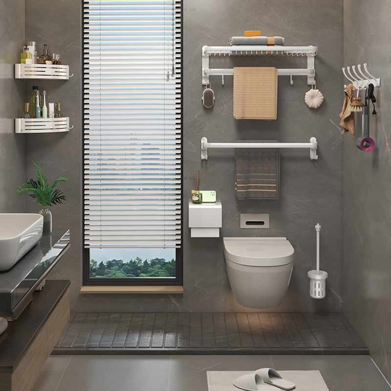 Lisslune | Modern Bathroom Accessory Set White Paper Holder Bathroom Shelf Bathroom Fittings Set