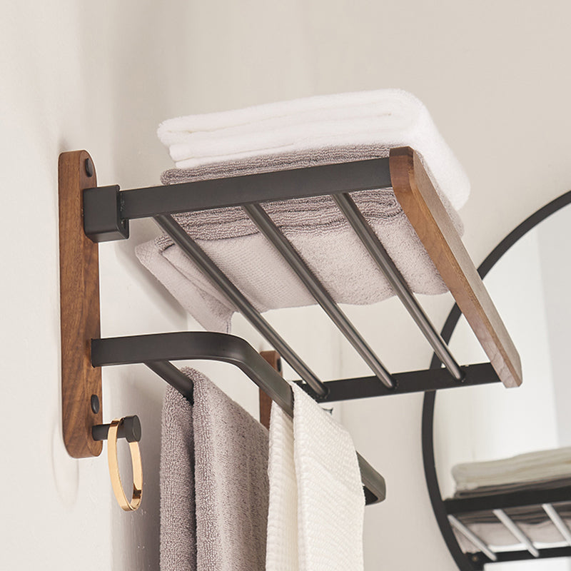 Lisslune | Modern Bathroom Accessories Set Aluminium & Wood Bathroom Fittings Set