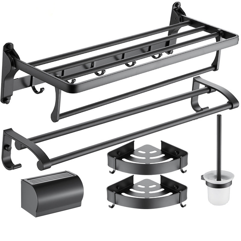 Lisslune | 6-piece contemporary bathroom accessory set bathroom shelf/towel bar paper holder included