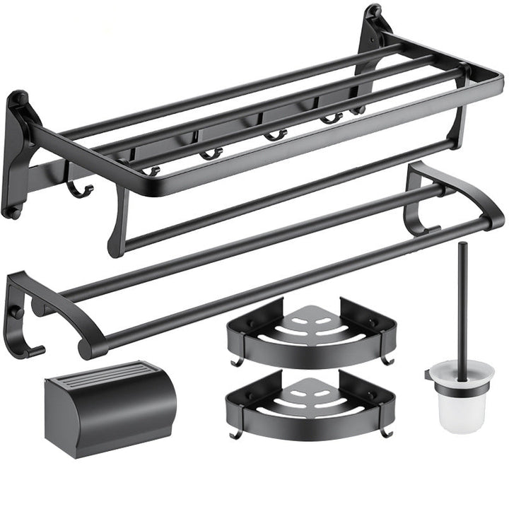 Lisslune | 6-piece contemporary bathroom accessory set bathroom shelf/towel bar paper holder included