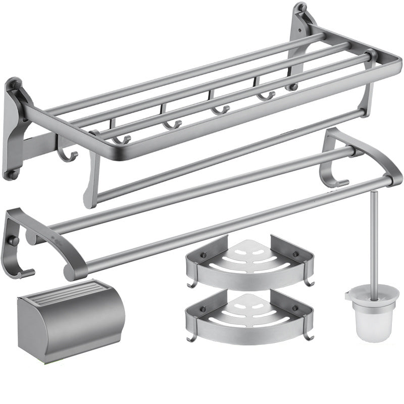 Lisslune | 6-piece contemporary bathroom accessory set bathroom shelf/towel bar paper holder included
