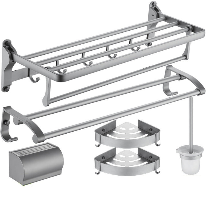 Lisslune | 6-piece contemporary bathroom accessory set bathroom shelf/towel bar paper holder included