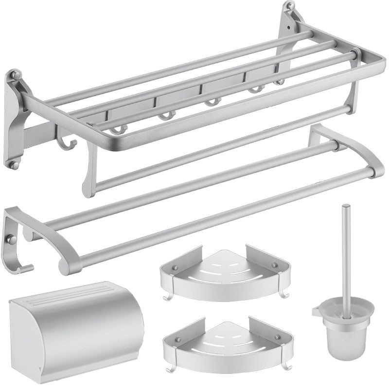 Lisslune | 6-piece contemporary bathroom accessory set bathroom shelf/towel bar paper holder included