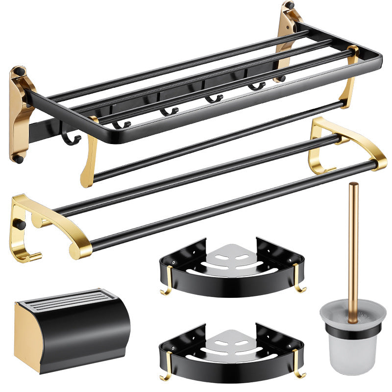 Lisslune | 6-piece contemporary bathroom accessory set bathroom shelf/towel bar paper holder included
