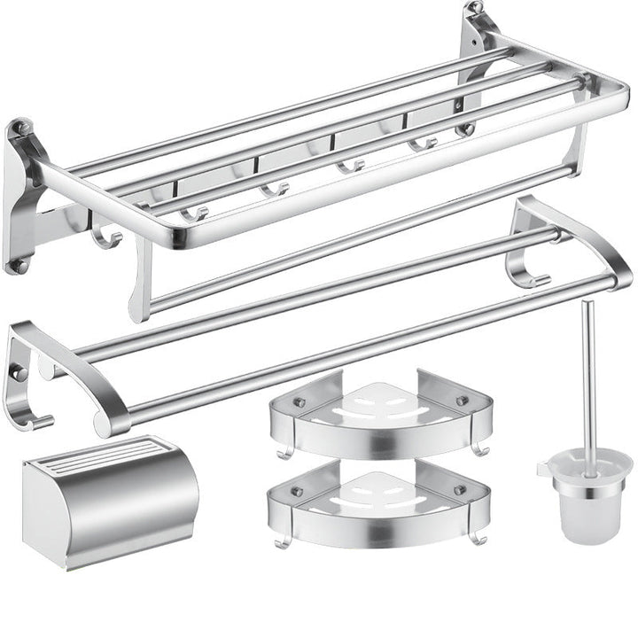 Lisslune | 6-piece contemporary bathroom accessory set bathroom shelf/towel bar paper holder included