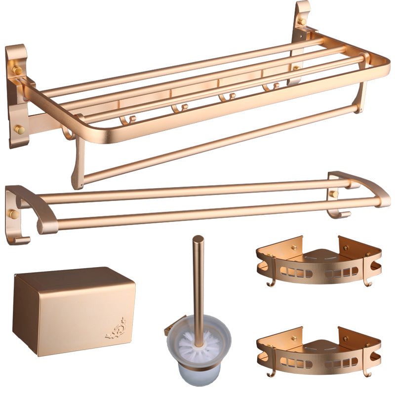 Lisslune | 6-piece modern bathroom hardware set made of aluminum with towel holder/paper holder