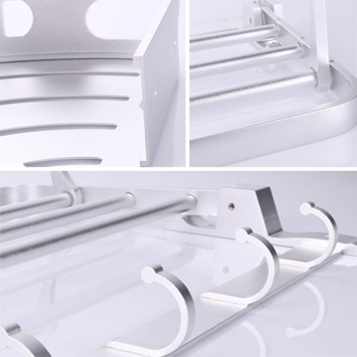 Lisslune | 6-piece modern bathroom hardware set made of aluminum with towel holder/paper holder