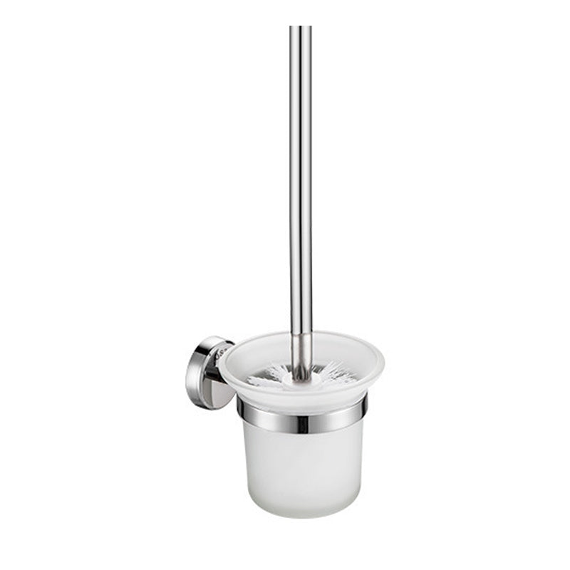 Lisslune | Polished Chrome 5-piece modern bathroom accessory set with bathroom shelf