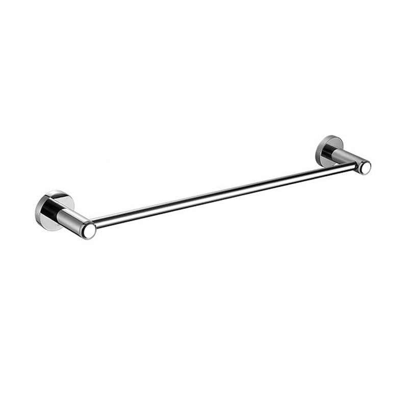 Lisslune | Polished Chrome 5-piece modern bathroom accessory set with bathroom shelf