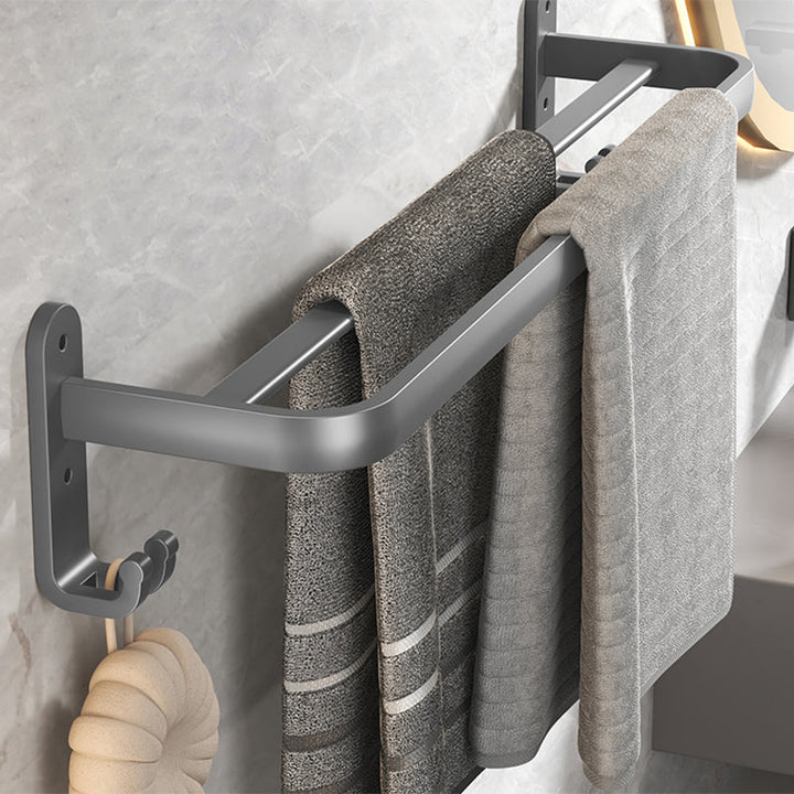 Lisslune | Modern Bathroom Accessories Set Gray Bathroom Shelf Paper Holder Bathroom Accessories Kit
