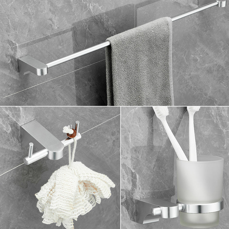 Lisslune | 6-piece Chrome Bathroom Accessory as Individual Piece or as Set with Towel Ring Bar