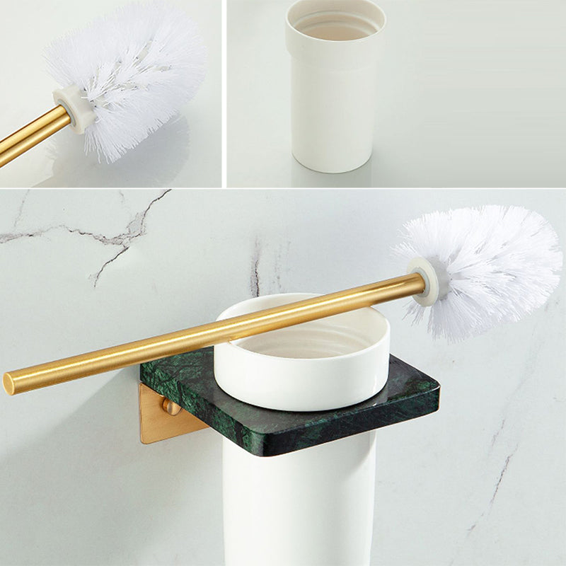 Lisslune | Golden Bath Hardware Set Brass & Marble Bathroom Accessories Set