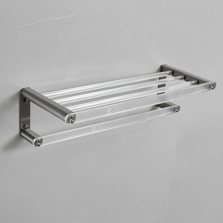 Lisslune | Modern Bathroom Set Gray Towel Rack Bathroom Shelf Bathroom Accessories Set