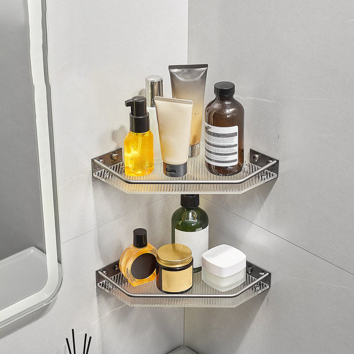 Lisslune | Modern Bathroom Set Gray Towel Rack Bathroom Shelf Bathroom Accessories Set