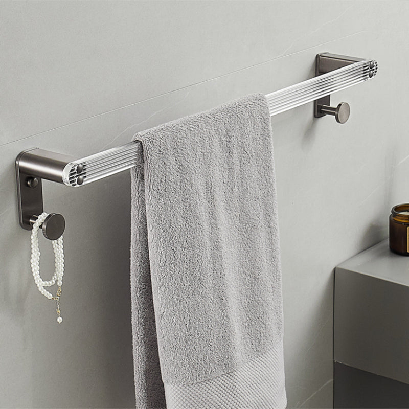 Lisslune | Modern Bathroom Set Gray Towel Rack Bathroom Shelf Bathroom Accessories Set