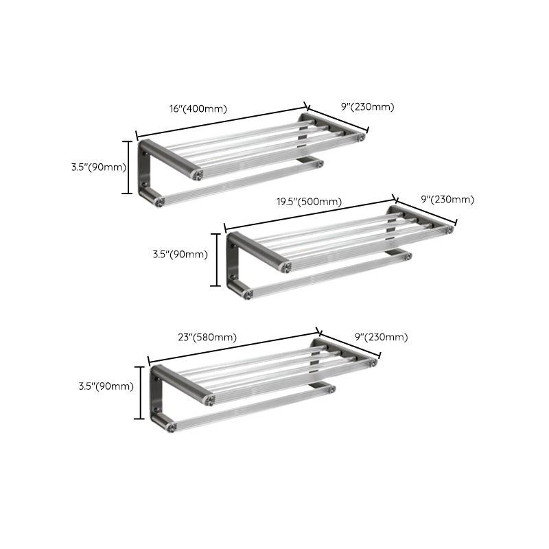 Lisslune | Modern Bathroom Set Gray Towel Rack Bathroom Shelf Bathroom Accessories Set