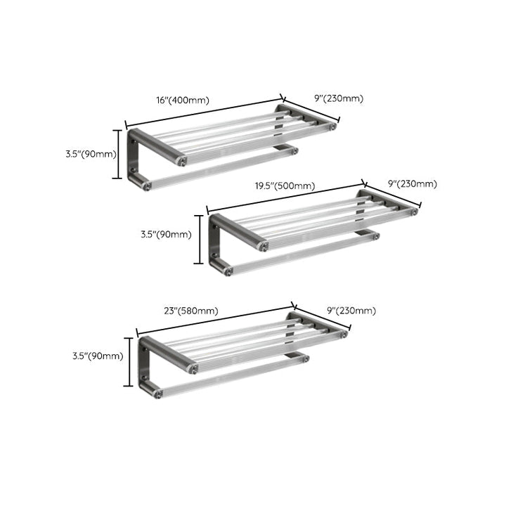 Lisslune | Modern Bathroom Set Gray Towel Rack Bathroom Shelf Bathroom Accessories Set