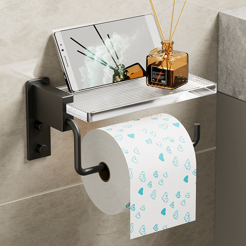 Lisslune | Modern Bathroom Accessories Set Black Towel Bar Bathroom Shelf Bathroom Fittings Set