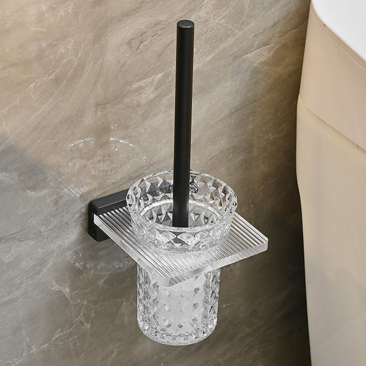 Lisslune | Modern Bathroom Accessories Set Black Towel Bar Bathroom Shelf Bathroom Fittings Set
