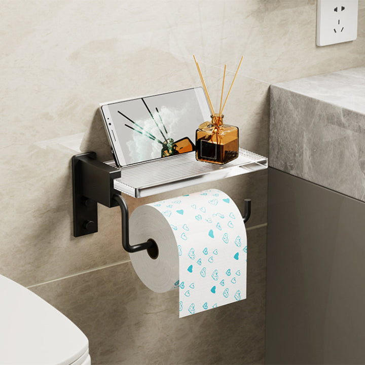 Lisslune | Modern Bathroom Accessories Set Black Towel Bar Bathroom Shelf Bathroom Fittings Set