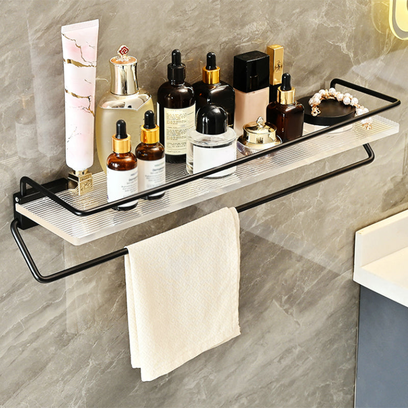 Lisslune | Modern Bathroom Accessories Set Black Towel Bar Bathroom Shelf Bathroom Fittings Set