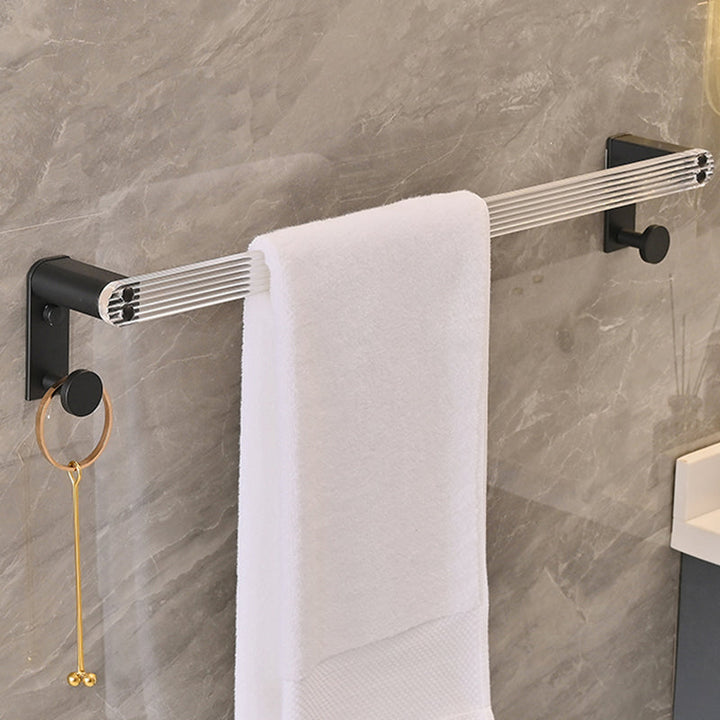 Lisslune | Modern Bathroom Accessories Set Black Towel Bar Bathroom Shelf Bathroom Fittings Set