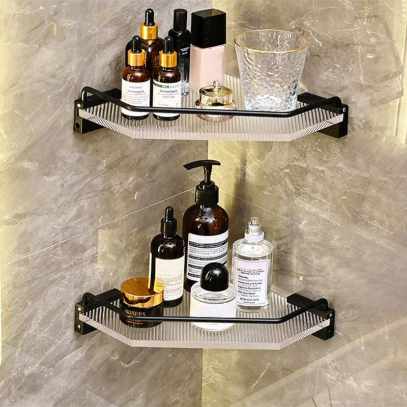 Lisslune | Modern Bathroom Accessories Set Black Towel Bar Bathroom Shelf Bathroom Fittings Set