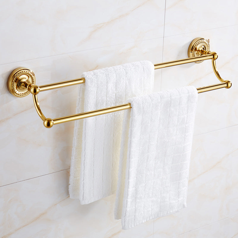 Lisslune | Traditional Golden Bathroom Accessories Set Copper Bathroom Set