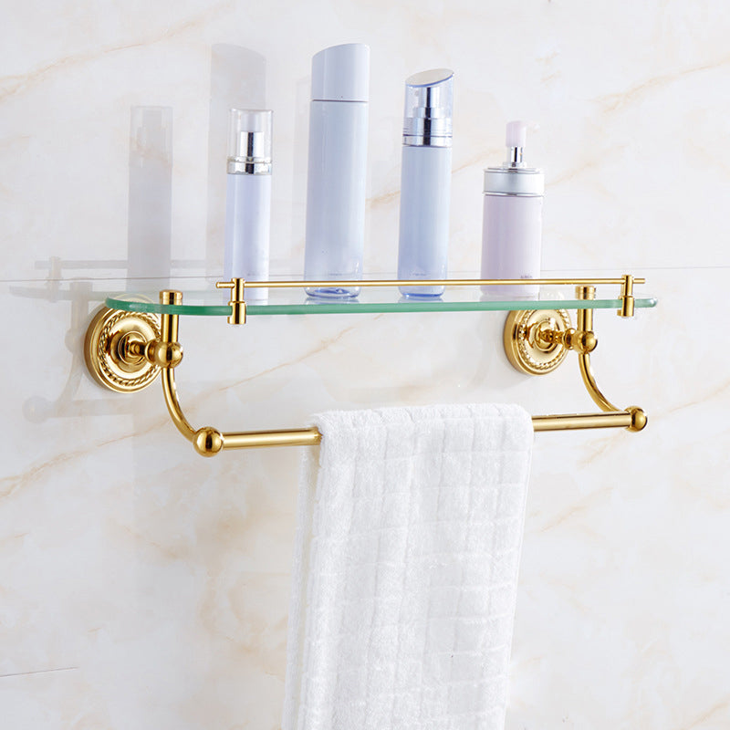 Lisslune | Traditional Golden Bathroom Accessories Set Copper Bathroom Set