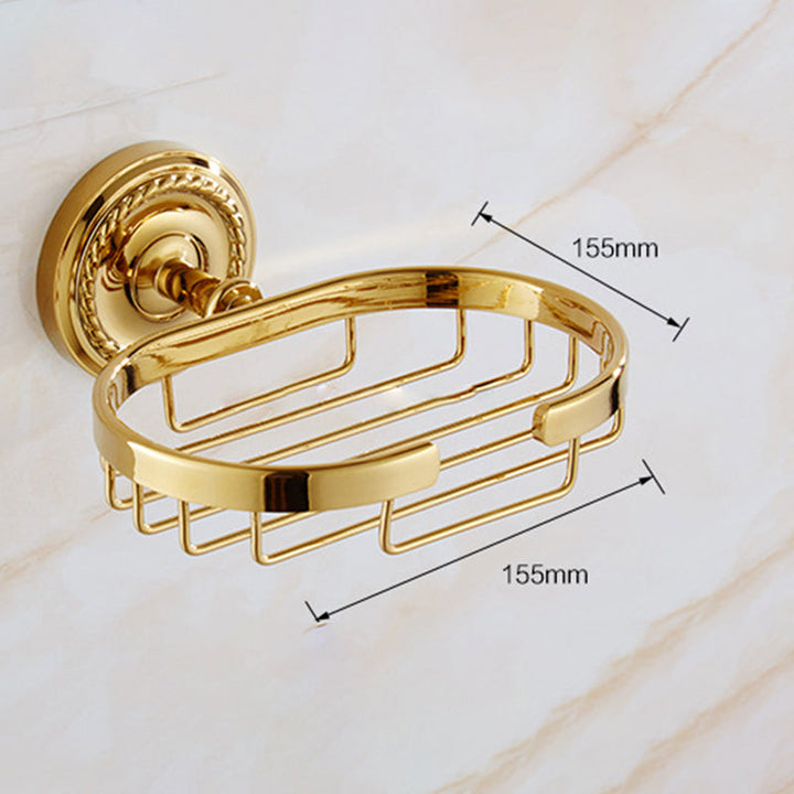 Lisslune | Traditional Golden Bathroom Accessories Set Copper Bathroom Set