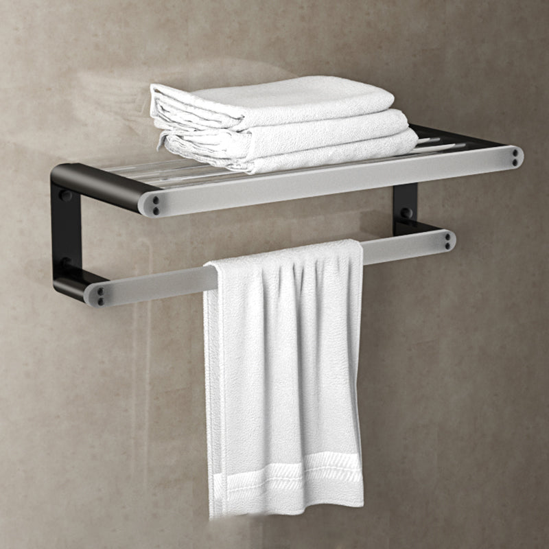 Lisslune | Modern Bathroom Accessory Set Bathroom Shelf Towel Holder Black Bathroom Accessory Set