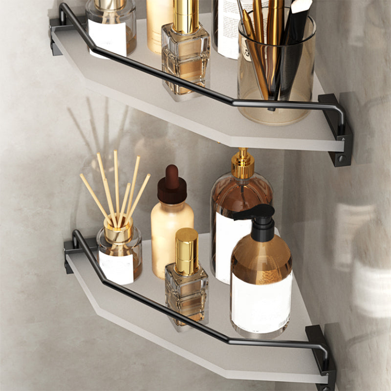 Lisslune | Modern Bathroom Accessory Set Bathroom Shelf Towel Holder Black Bathroom Accessory Set