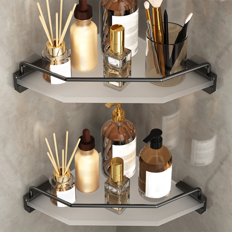 Lisslune | Modern Bathroom Accessory Set Bathroom Shelf Towel Holder Black Bathroom Accessory Set