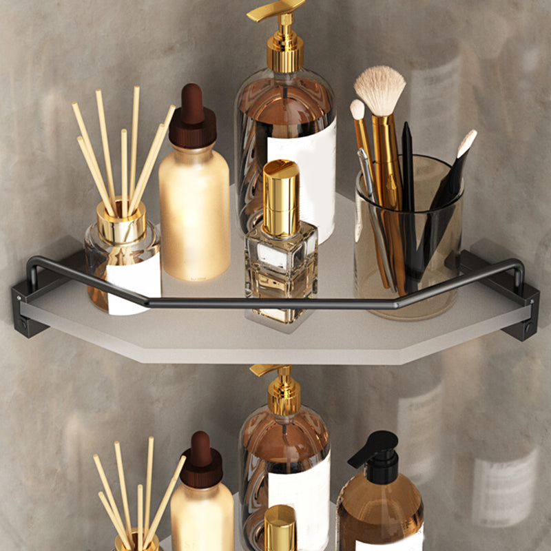 Lisslune | Modern Bathroom Accessory Set Bathroom Shelf Towel Holder Black Bathroom Accessory Set