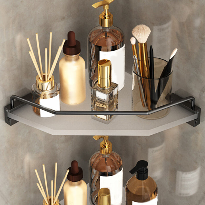 Lisslune | Modern Bathroom Accessory Set Bathroom Shelf Towel Holder Black Bathroom Accessory Set