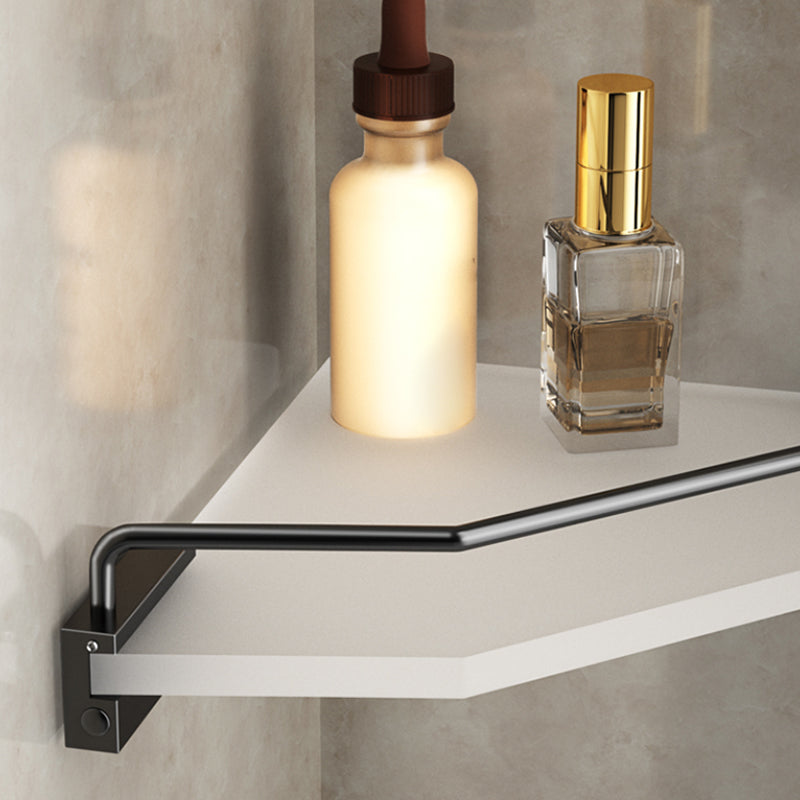 Lisslune | Modern Bathroom Accessory Set Bathroom Shelf Towel Holder Black Bathroom Accessory Set