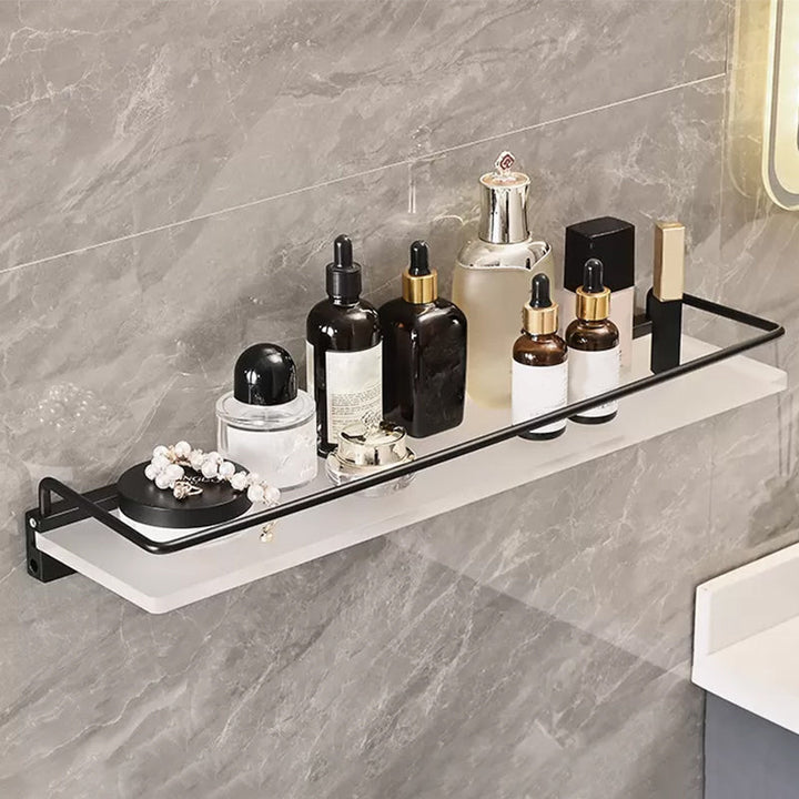 Lisslune | Modern Bathroom Accessory Set Bathroom Shelf Towel Holder Black Bathroom Accessory Set